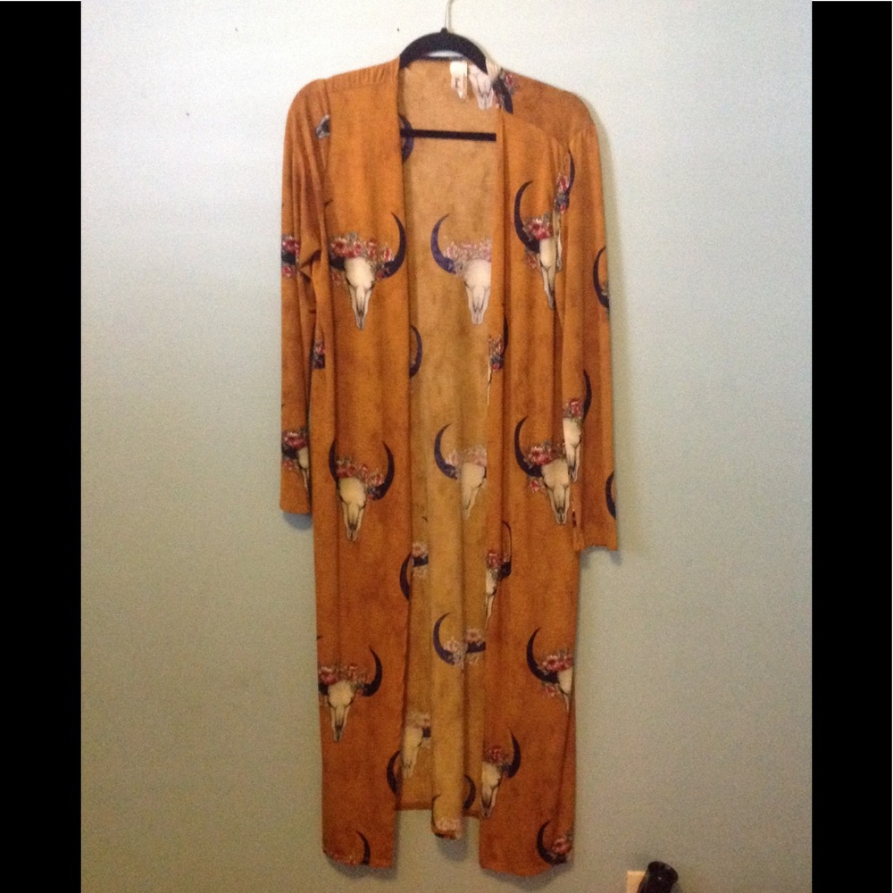 Bull skull floral Kimono